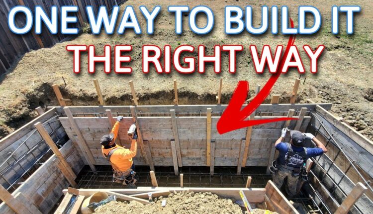 How To Build CONCRETE Retaining Wall On A Slope | All Access 510-701-4400